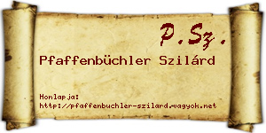 Pfaffenbüchler Szilárd névjegykártya