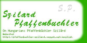 szilard pfaffenbuchler business card