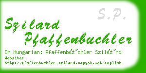 szilard pfaffenbuchler business card